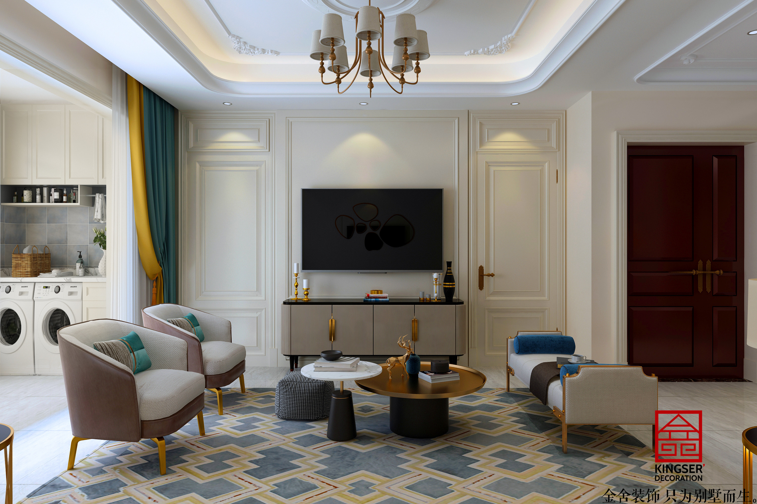 融創(chuàng)中心155平美式風(fēng)格案例分享