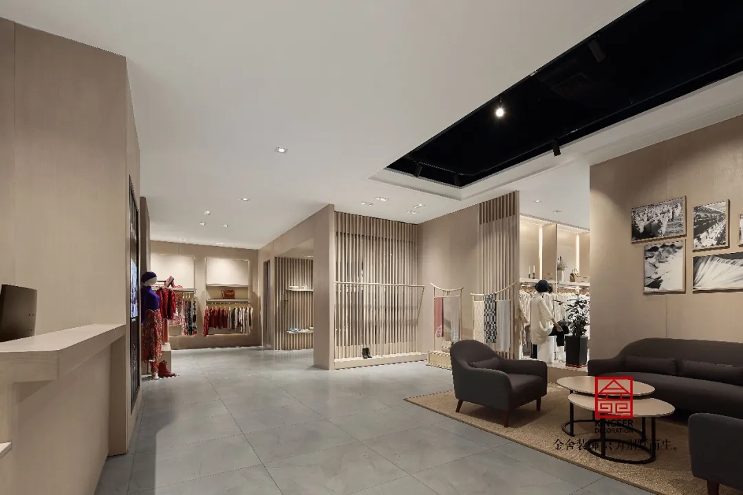 金舍裝飾服裝店工裝500平北歐風(fēng)格實(shí)景案例