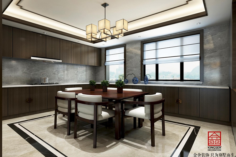 融創(chuàng)中心217平新中式風(fēng)格案例