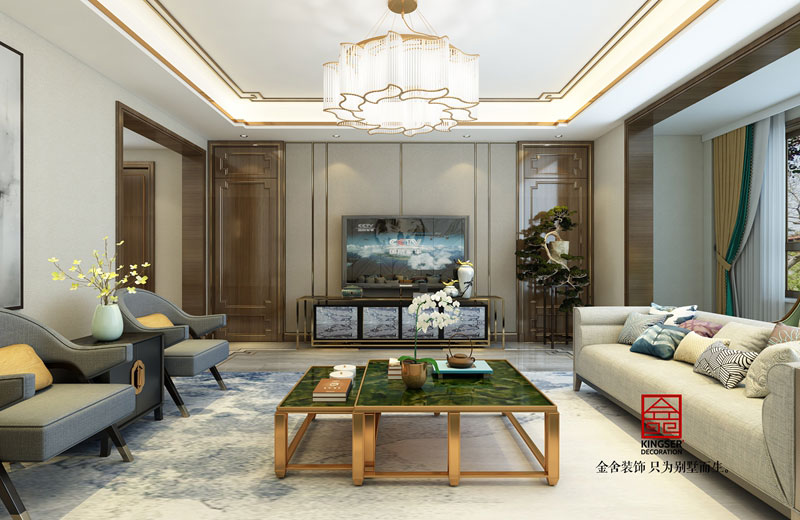 榮盛華府205平新中式設(shè)計(jì)效果圖