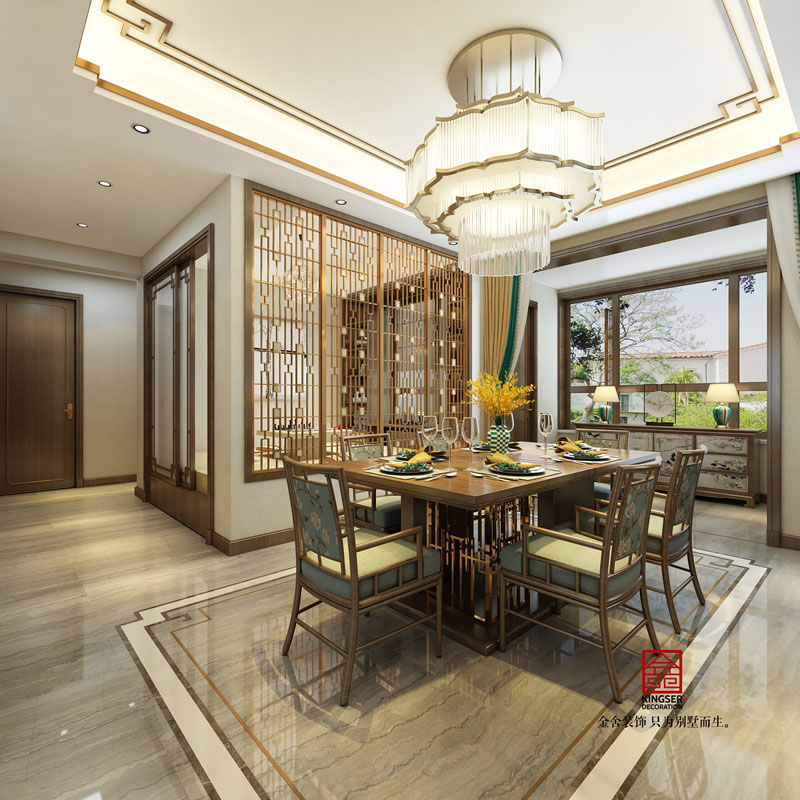 榮盛華府205平新中式設(shè)計(jì)效果圖