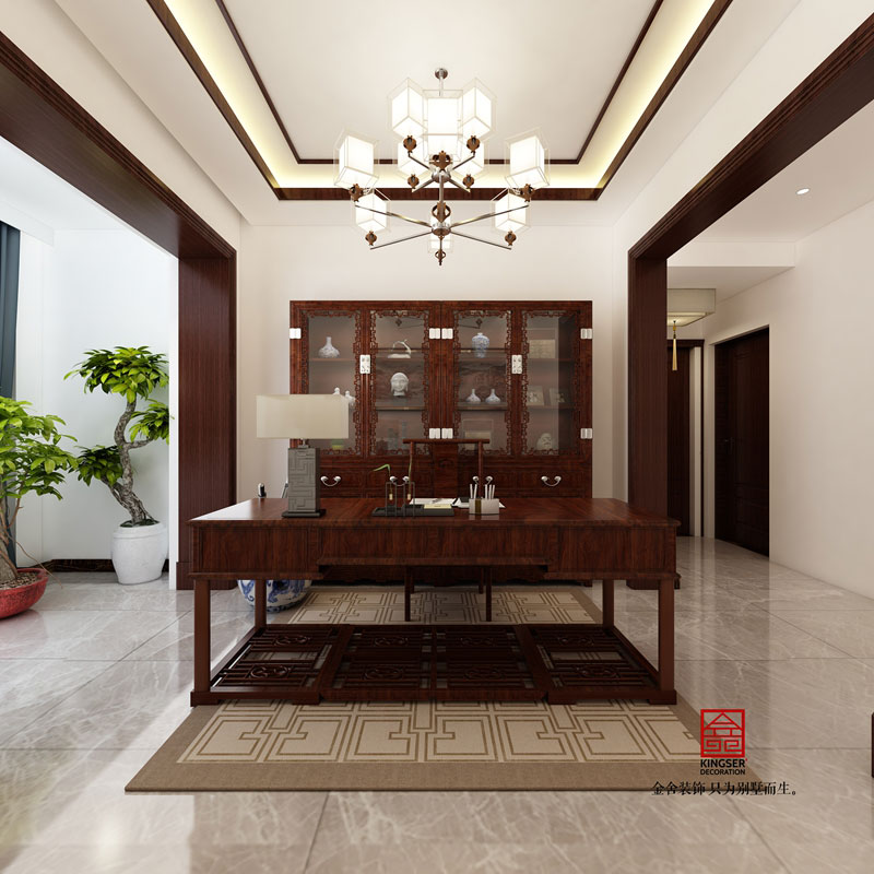 榮盛華府200平新中式裝修設(shè)計(jì)圖