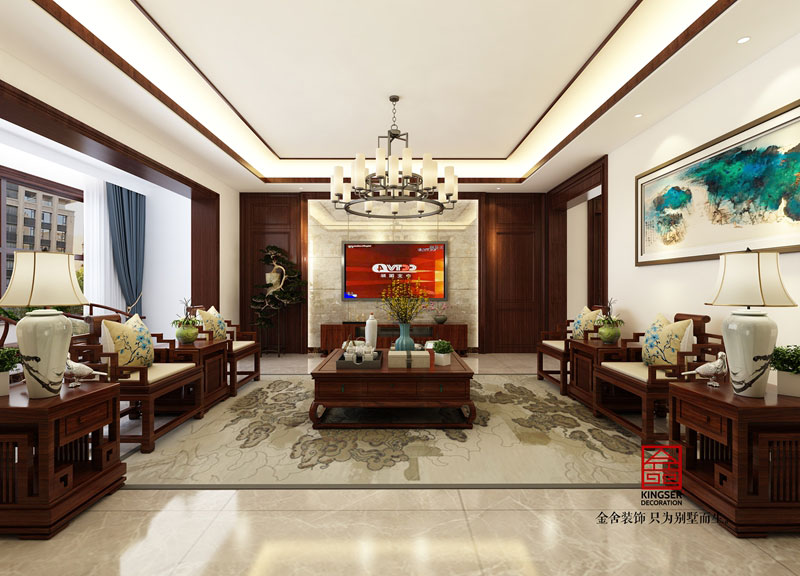 榮盛華府200平新中式裝修設(shè)計(jì)圖