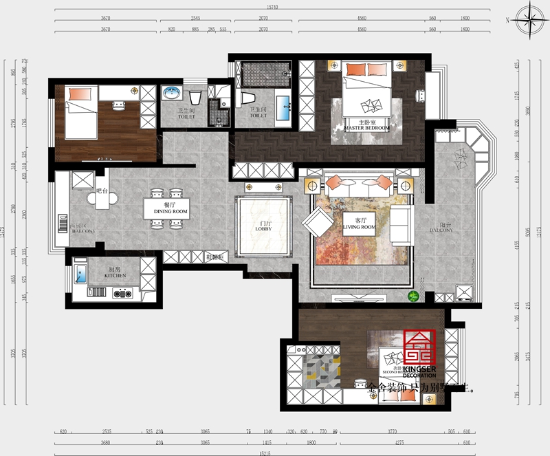 榮盛華府178㎡平面布局圖