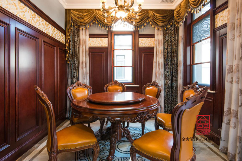 大者別墅裝修美式風(fēng)格餐廳設(shè)計實景圖