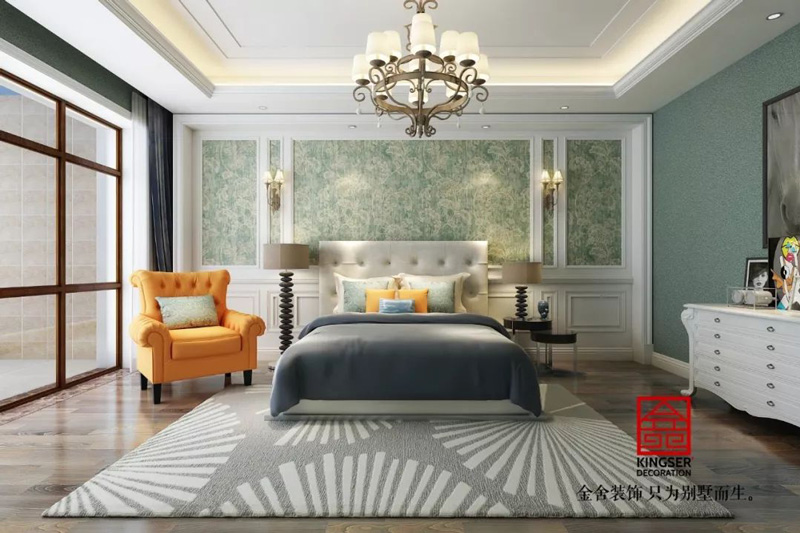 自建別墅800㎡裝修設計-簡約美式效果圖