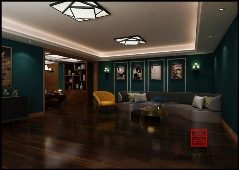 自建別墅800㎡裝修設計-簡約美式效果圖