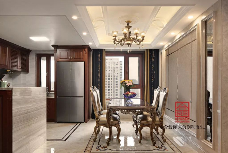 中冶德賢公館160㎡歐式風(fēng)格裝修餐廳設(shè)計(jì)實(shí)景圖