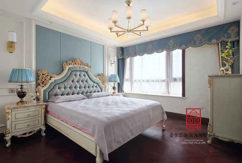 中冶德賢公館160㎡歐式風(fēng)格裝修臥室設(shè)計(jì)實(shí)景圖