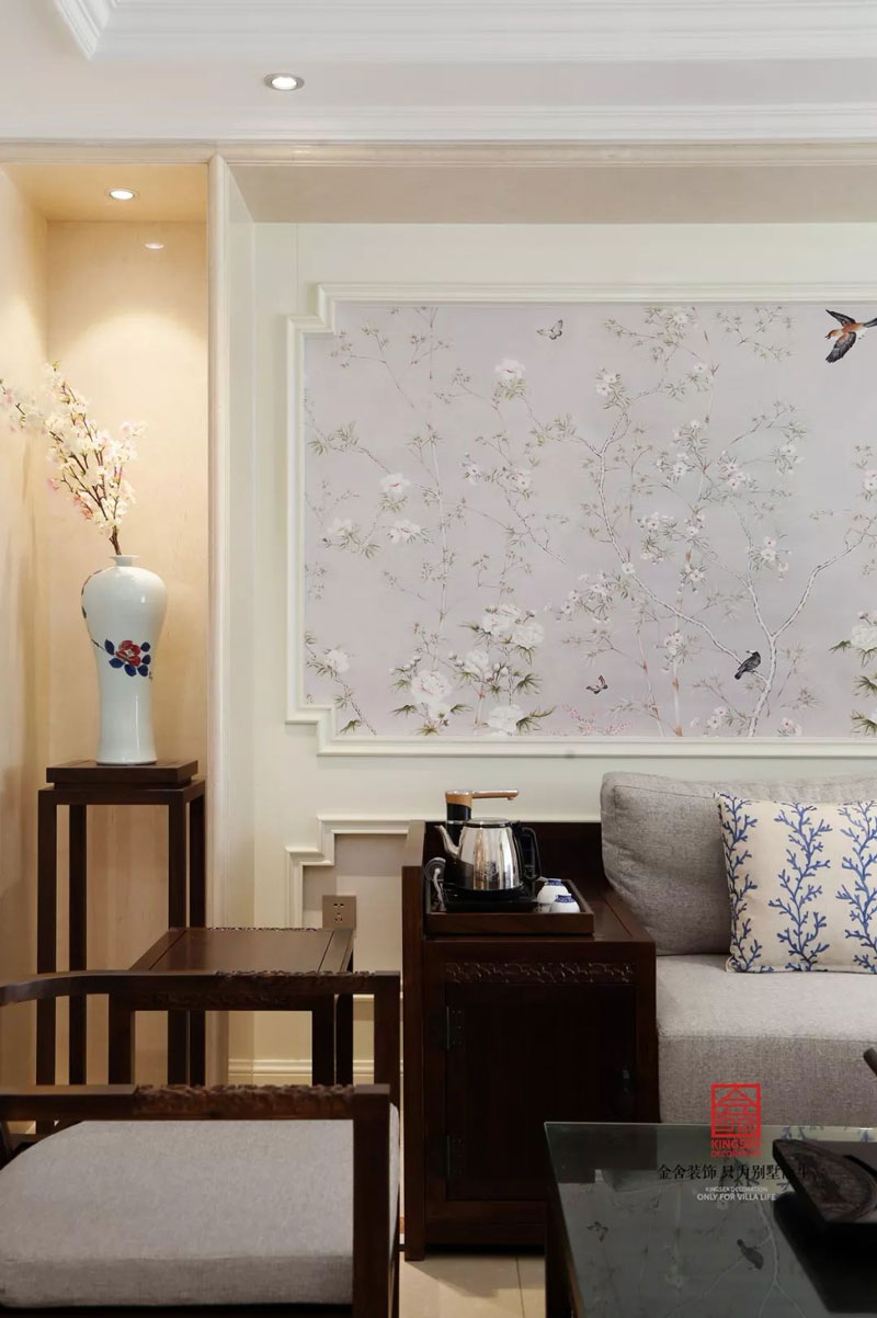 冀興尊園150㎡新中式風(fēng)格裝修設(shè)計(jì)實(shí)景圖