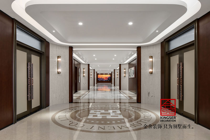 五合地產(chǎn)公司裝修2000平米中式風格實景圖  ?