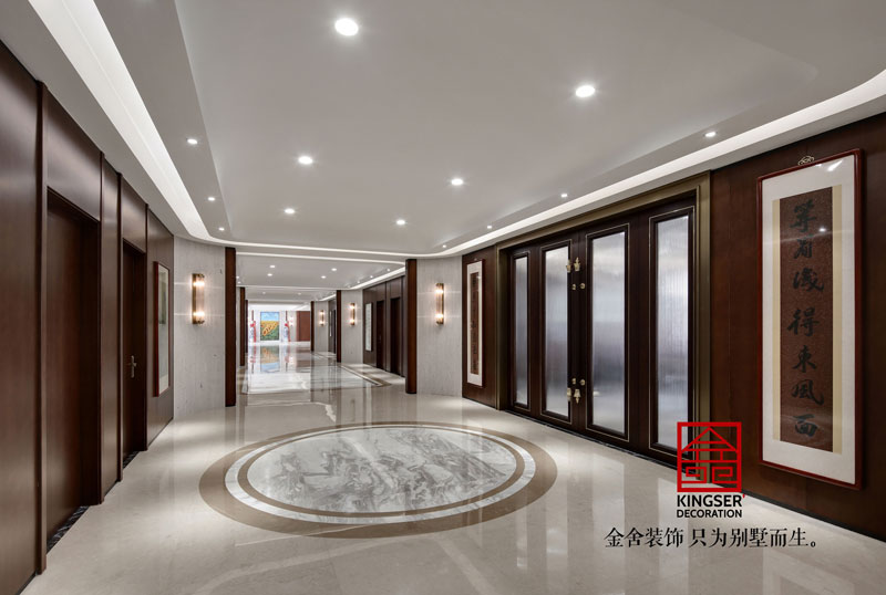 五合地產(chǎn)公司裝修2000平米中式風格實景圖  ?