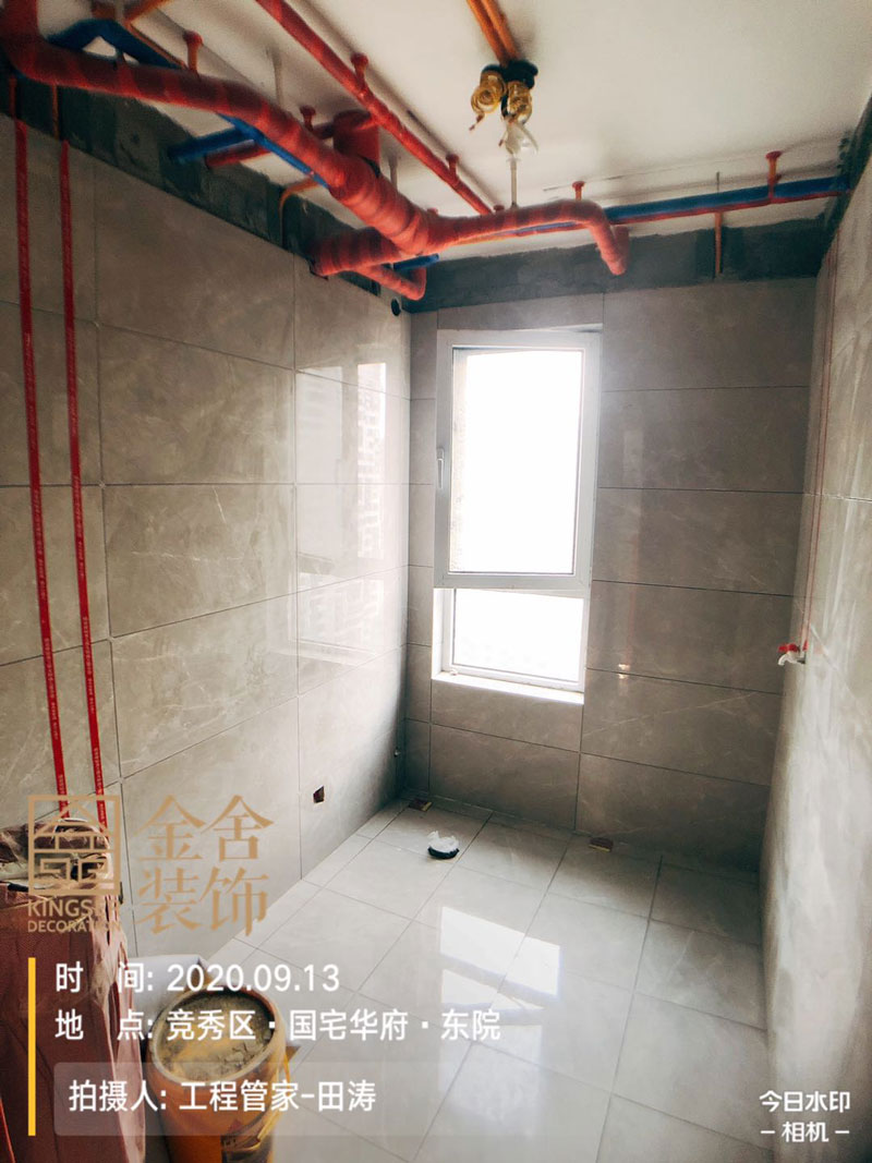 保定國(guó)宅華府136平米裝修施工現(xiàn)場(chǎng)