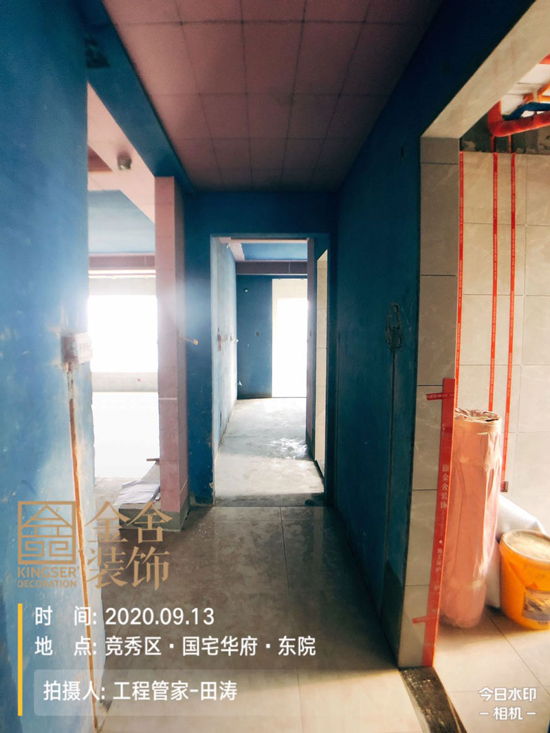 保定國(guó)宅華府136平米裝修施工現(xiàn)場(chǎng)