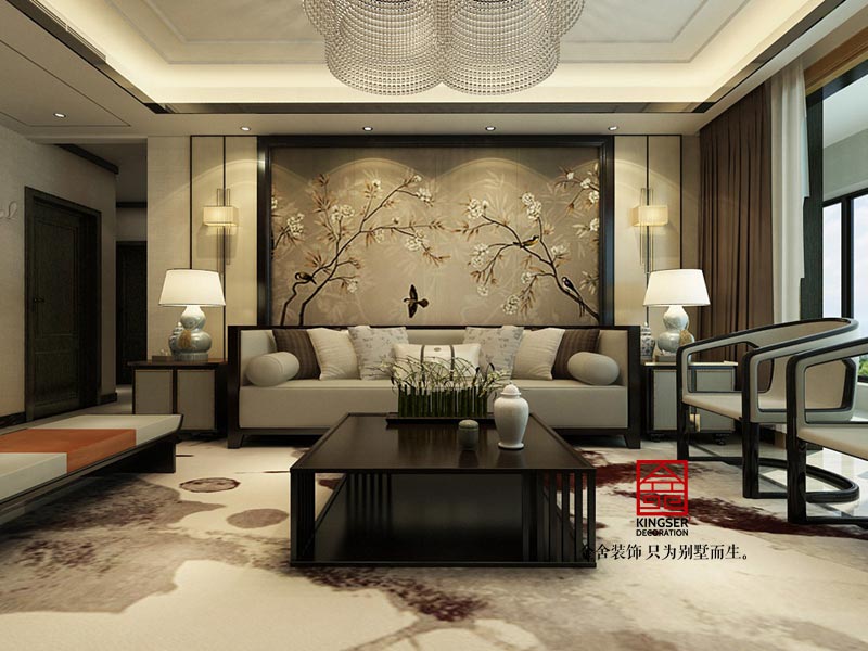 德賢公館138平米裝修設(shè)計中式風(fēng)格效果圖