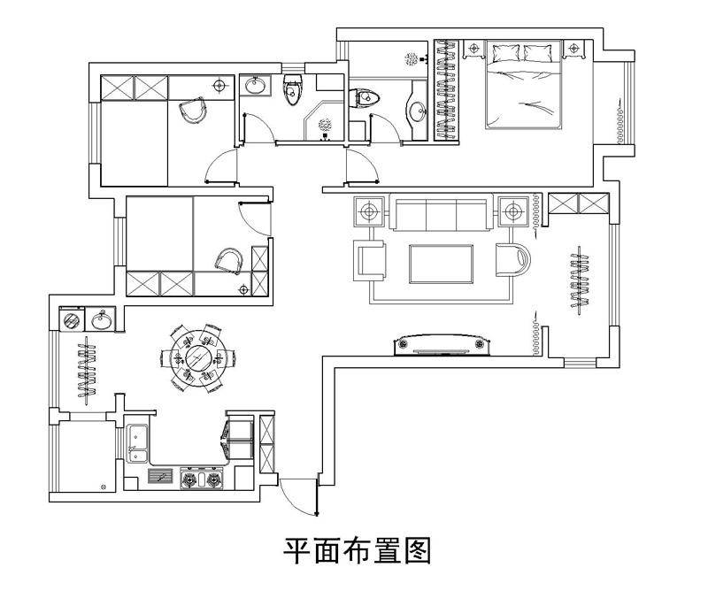 德賢公館138平米戶型平面布置圖