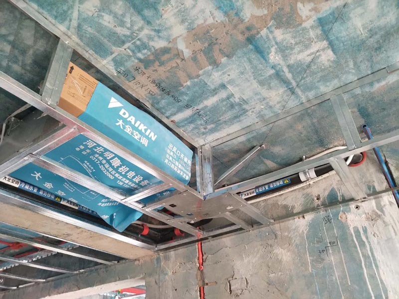 滄州天成郡府138平米裝修工地木工階段