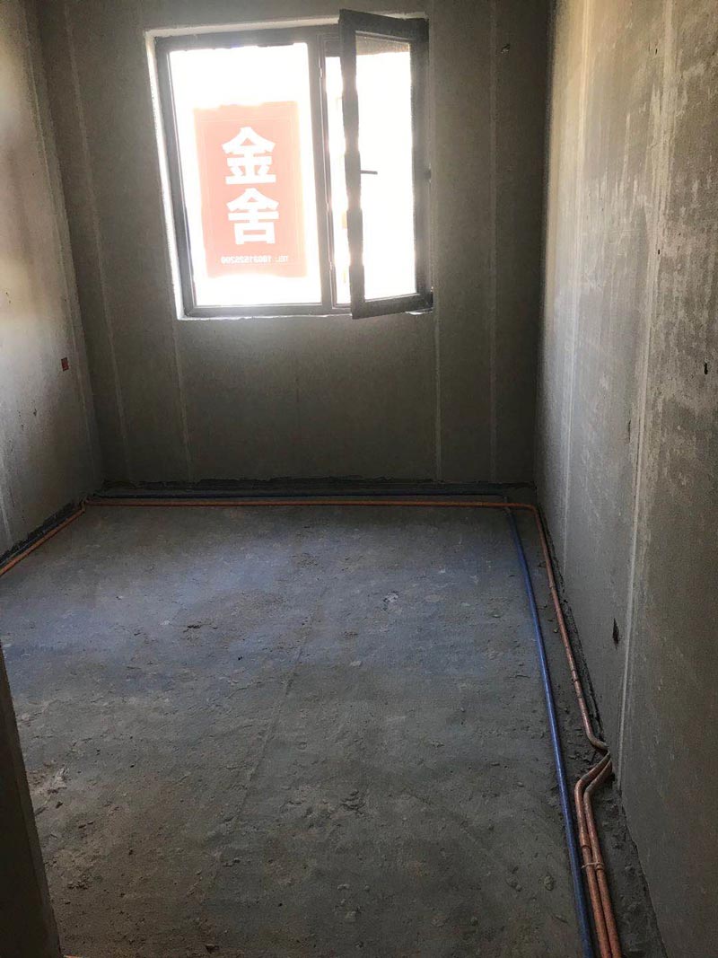 唐山富力盛悅居130平米裝修施工工地