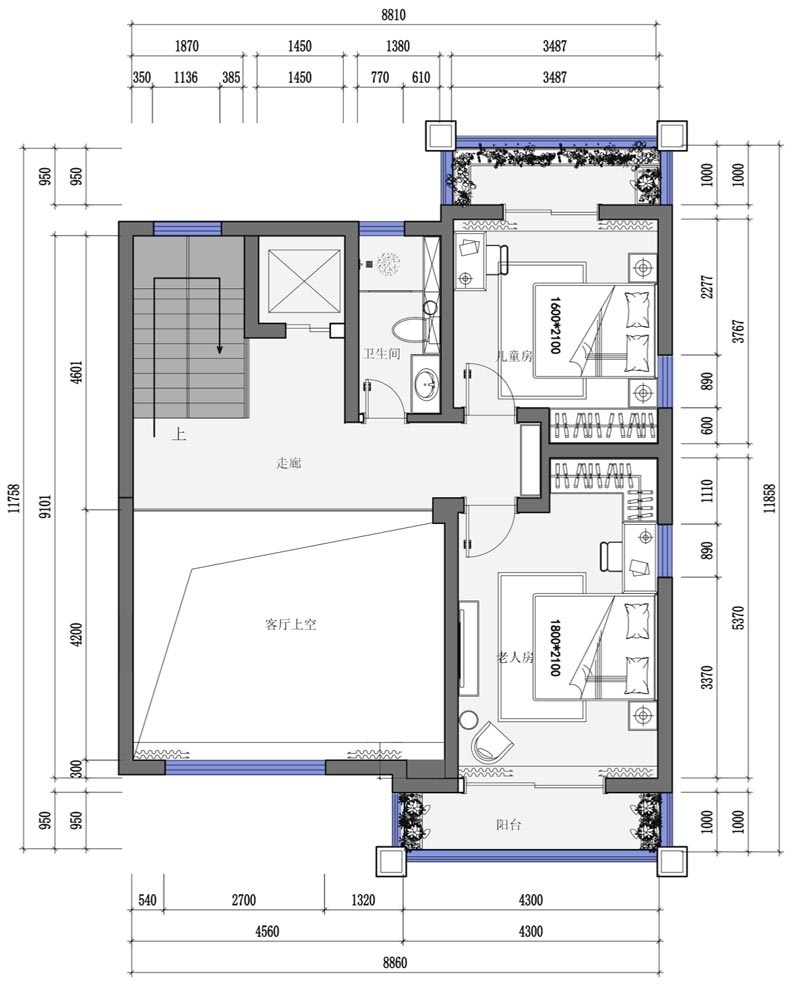 西山林語365㎡二層平面布局圖