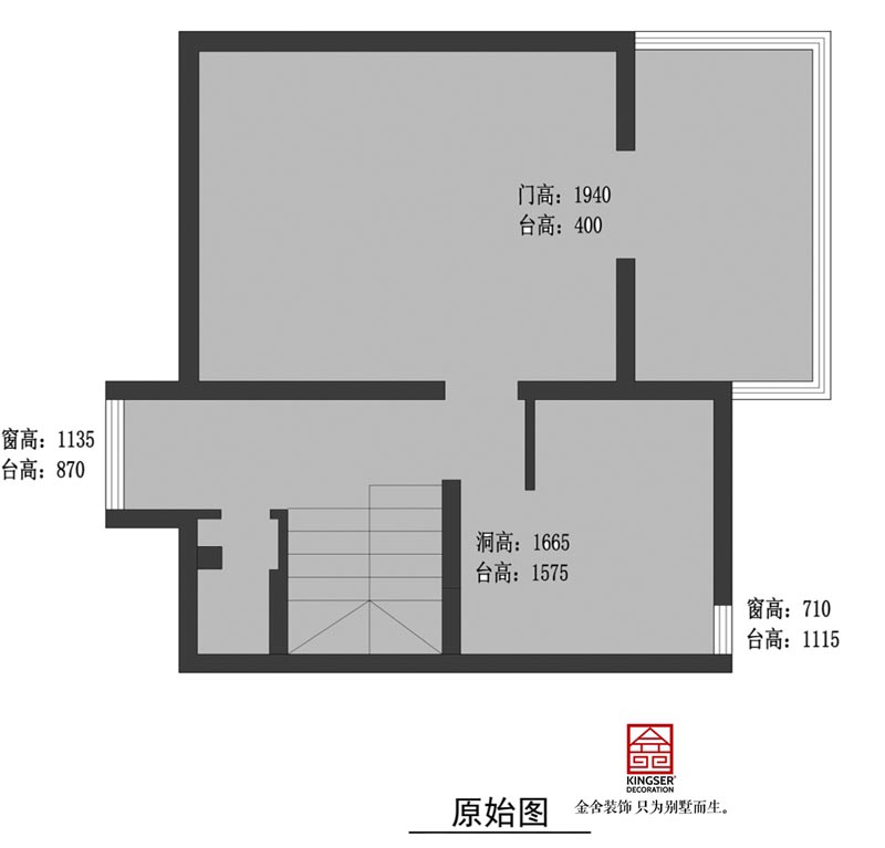 上疊戶型  200㎡三層原始布局