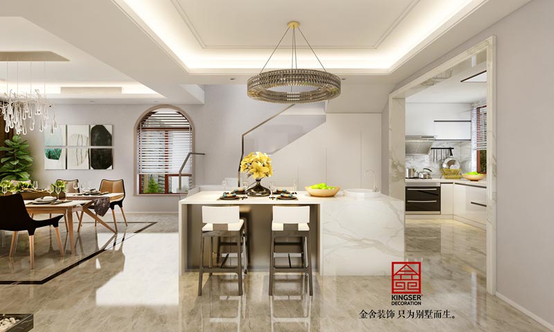 天山九峯290平現(xiàn)代簡約風格裝修效果圖