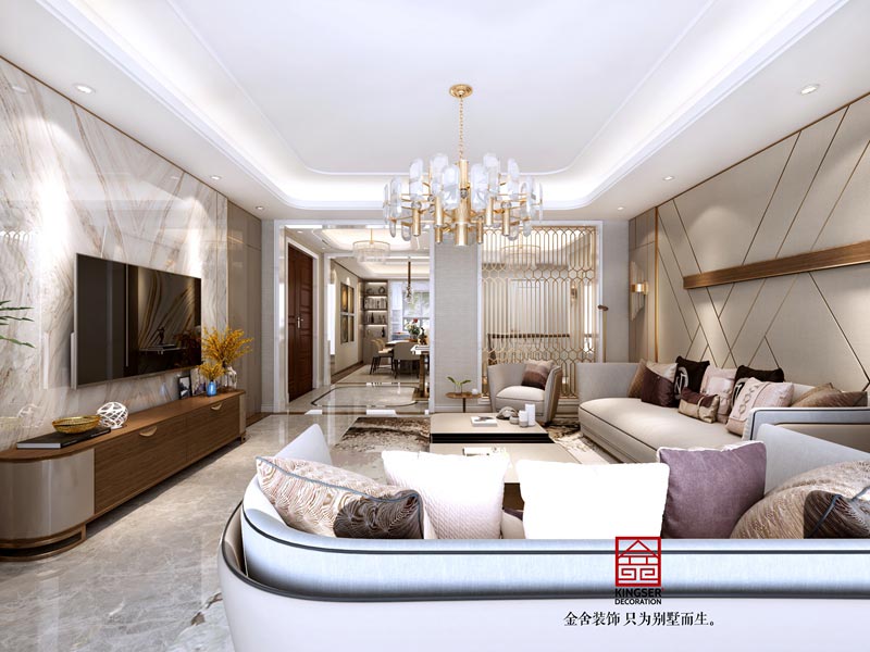 榮盛華府底躍裝修350平米輕奢風格效果圖