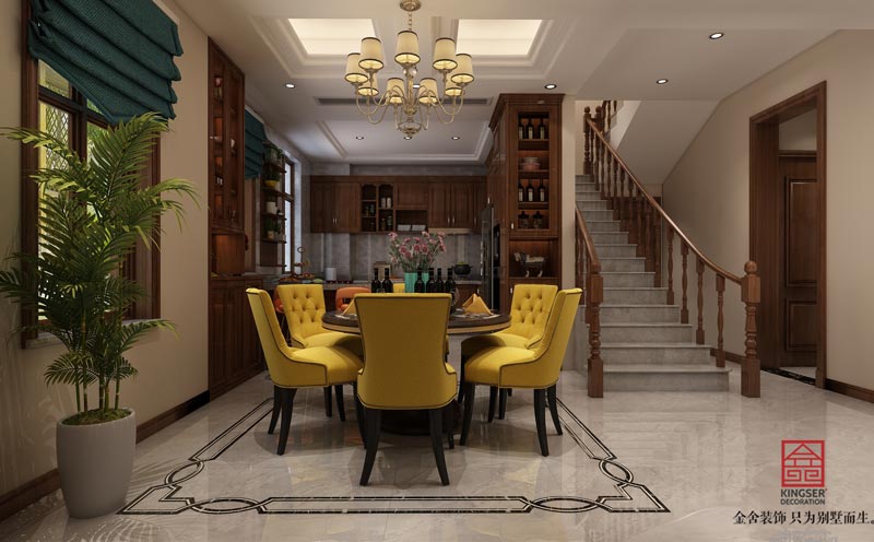 碧桂園別墅裝修260平米美式風(fēng)格設(shè)計(jì)效果圖