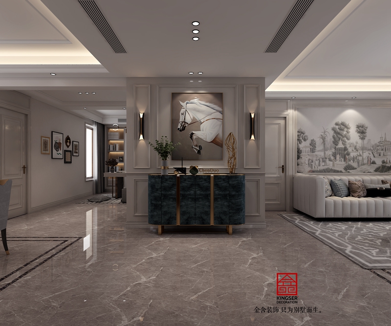 榮盛御府184平米歐式風格研發(fā)效果圖