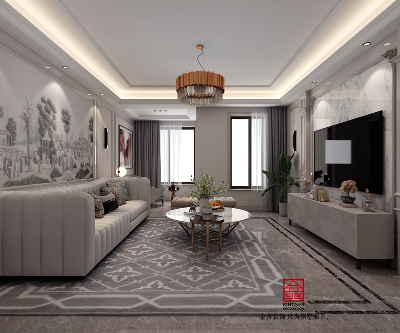 榮盛御府184平米歐式風格研發(fā)效果圖