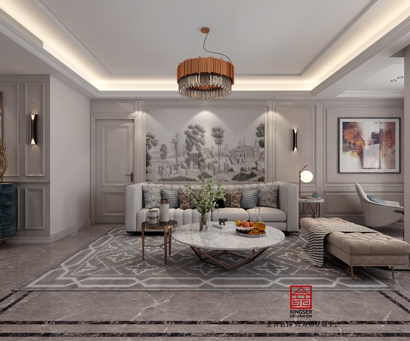 榮盛御府184平米歐式風格研發(fā)效果圖