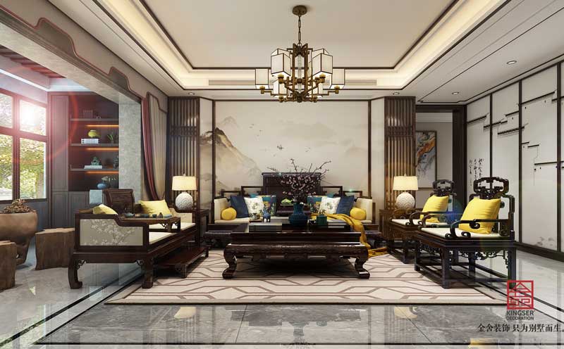 榮盛華府185平中式風(fēng)格裝修設(shè)計(jì)案例