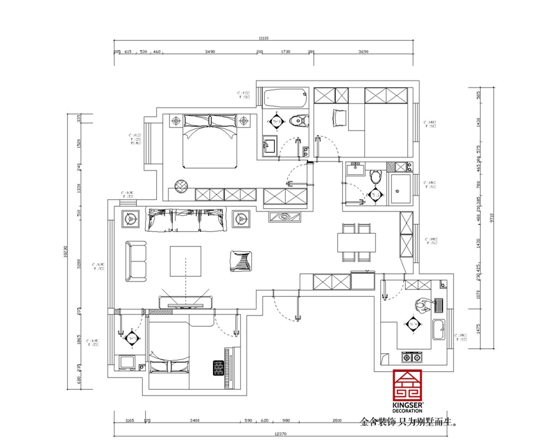 上林熙園130平三室兩廳戶型優(yōu)缺點分析