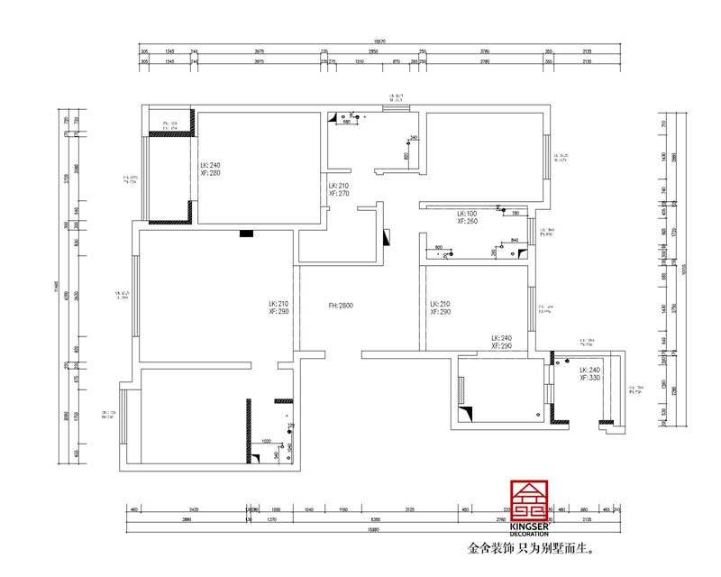 朝陽(yáng)首府御園裝修三室兩廳戶型設(shè)計(jì)方案