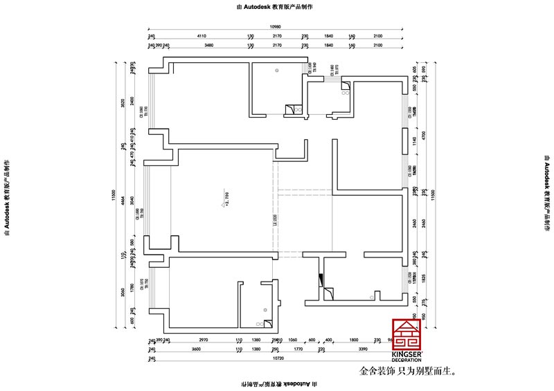 國(guó)賓壹號(hào)139平米戶型原始平面圖