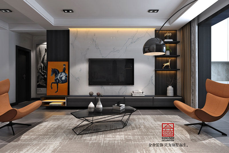 維多利亞三期122平米極簡風格裝修設計效果圖