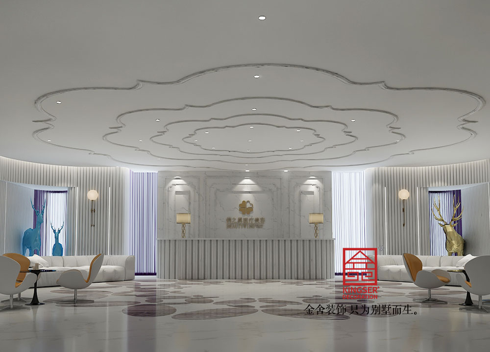 石家莊工裝設計俏之翼美容院裝修效果圖