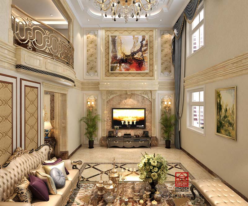 保定裝修香邑瀾山270平米歐式風格效果圖