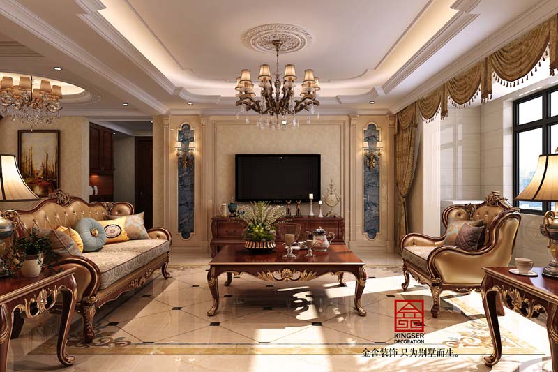 國賓壹號139平米歐式風(fēng)格裝修案例