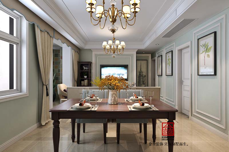 國(guó)賓壹號(hào)108平米清新美式裝修設(shè)計(jì)