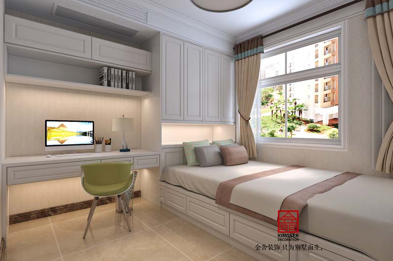 國(guó)賓壹號(hào)108平米清新美式裝修設(shè)計(jì)