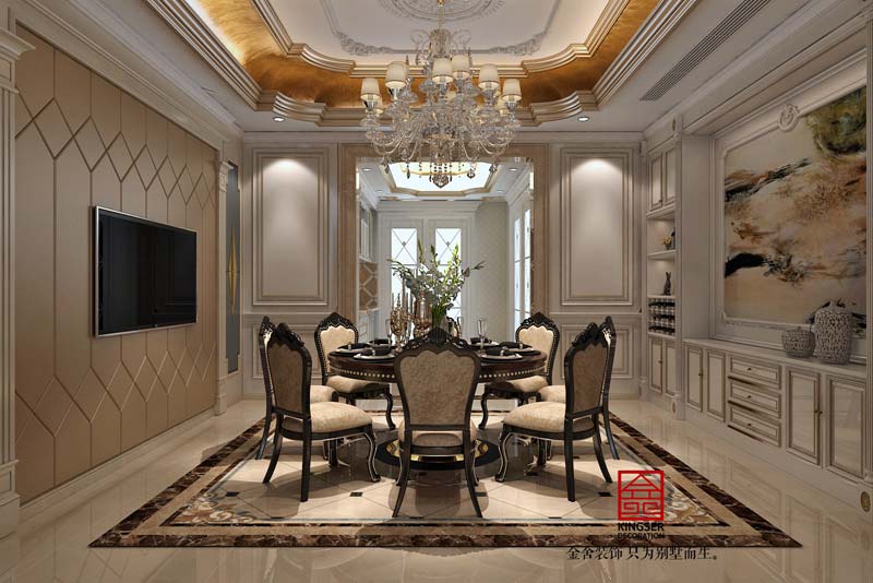 御龍灣裝修設計200平米歐式風格效果圖