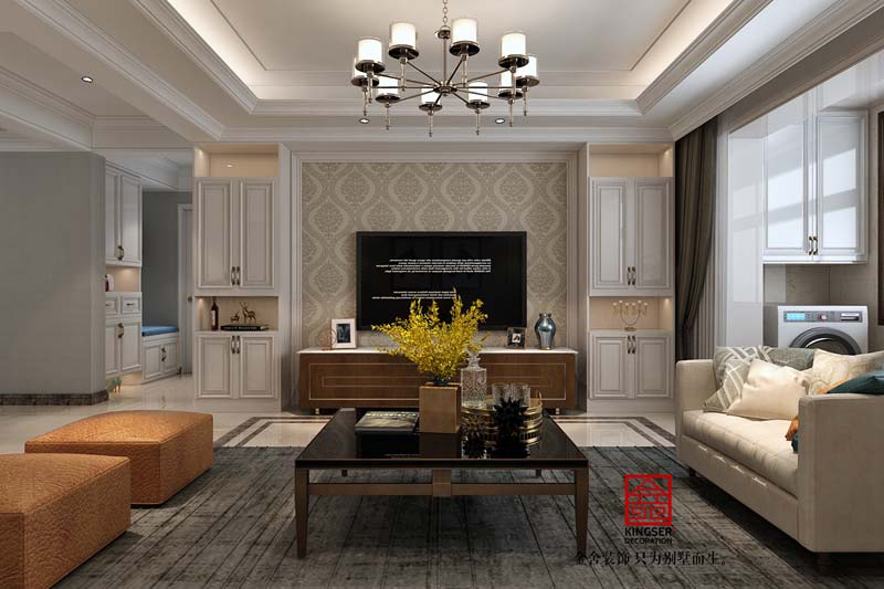 國賓壹號139平裝修美式風(fēng)格效果圖