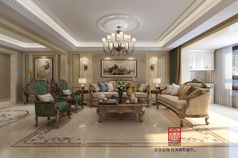 東南智匯城190m2歐式風(fēng)格裝修效果圖