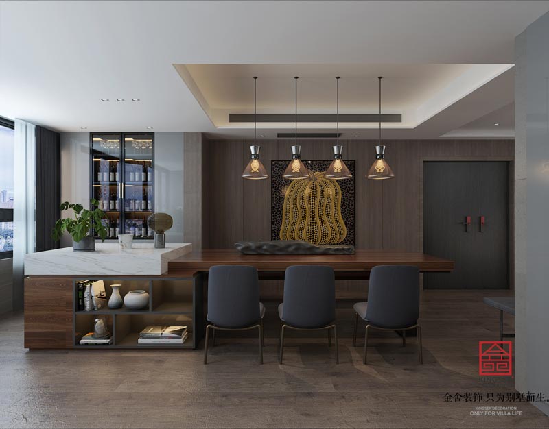 榮盛華府190㎡現(xiàn)代極簡(jiǎn)裝修效果圖