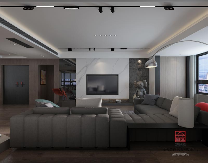 榮盛華府190㎡現(xiàn)代極簡(jiǎn)裝修效果圖