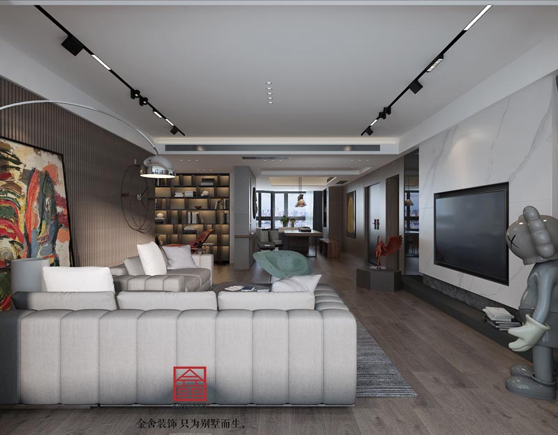 榮盛華府190㎡現(xiàn)代極簡(jiǎn)裝修效果圖