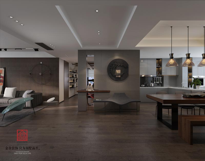 榮盛華府190㎡現(xiàn)代極簡(jiǎn)裝修效果圖