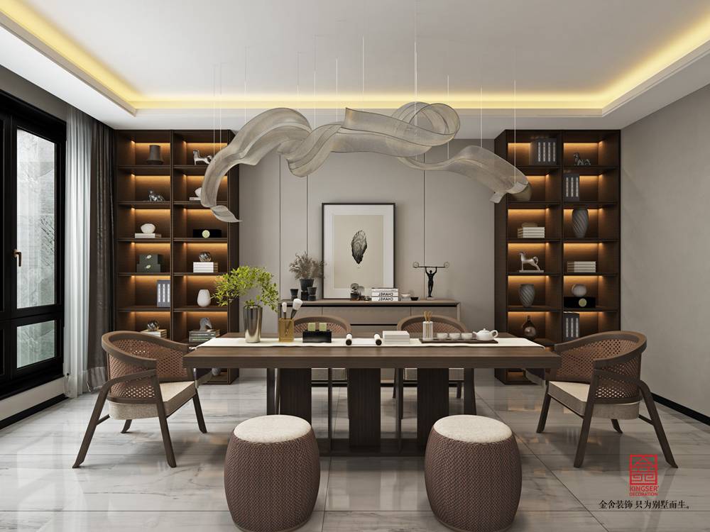 開(kāi)元府398平米新中式風(fēng)格裝修-書(shū)房