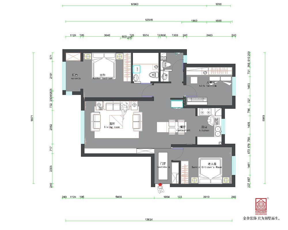 國宅150平米新中式風格裝修戶型解析