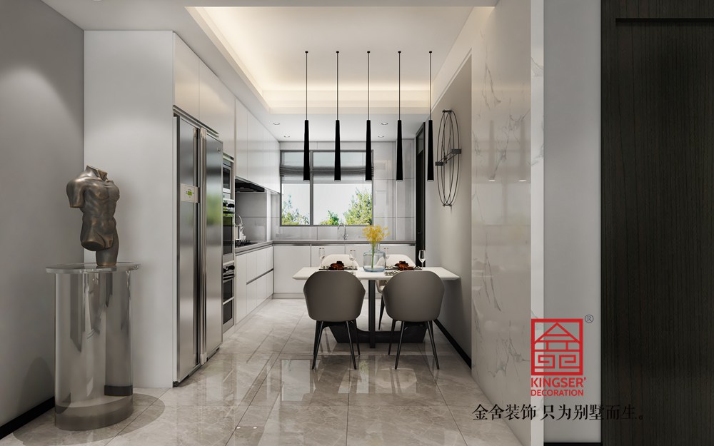 中冶德賢公館150平現(xiàn)代簡(jiǎn)約風(fēng)格裝修-餐廳